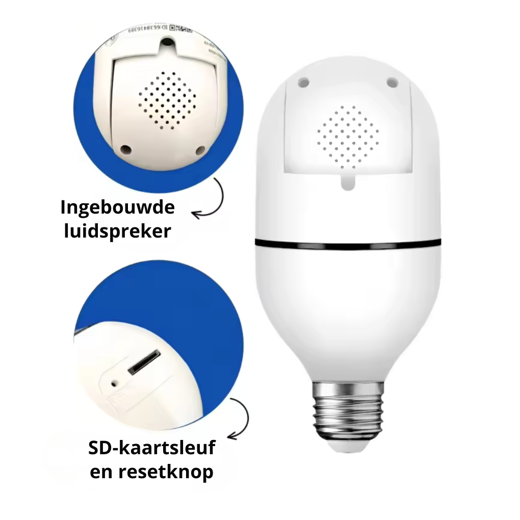 Slimme E27 Lampcamera 360°